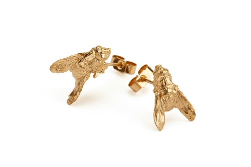 18ct Gold  Fly Stud Earrings