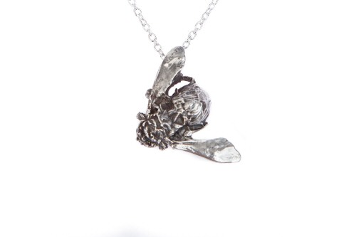 Silver Bumble Bee Necklace