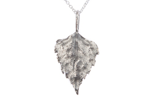 Silver Birch Leaf Necklace