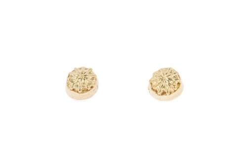 18ct Gold Field Poppy Seed Head Stud Earrings