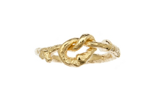 18ct Gold  Love knot Twig Ring