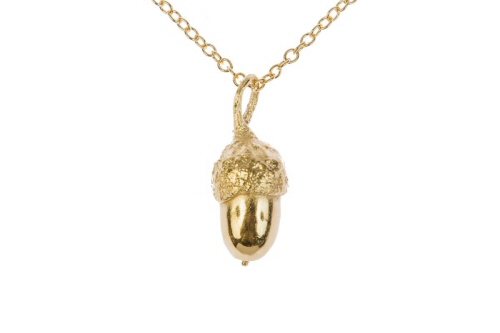 18ct Gold Large  Acorn Necklace