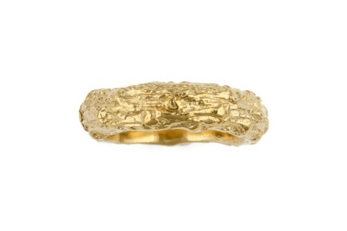 18ct Gold Wide Fir Tree Twig Ring