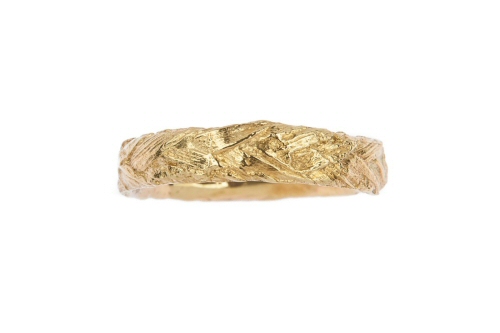 18ct Gold Plaited Meadow Grass Band