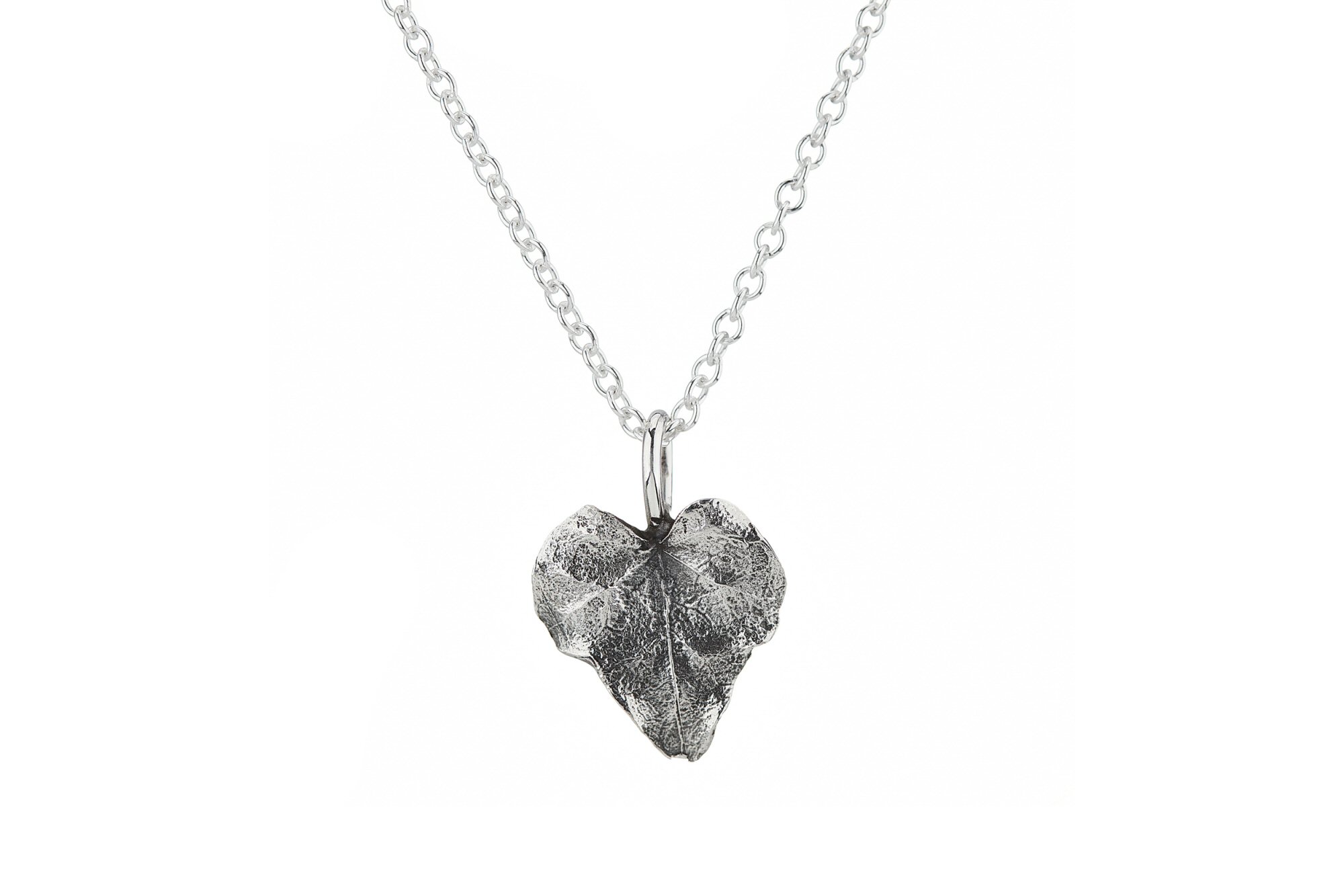 Tiny Silver Ivy Leaf Necklace