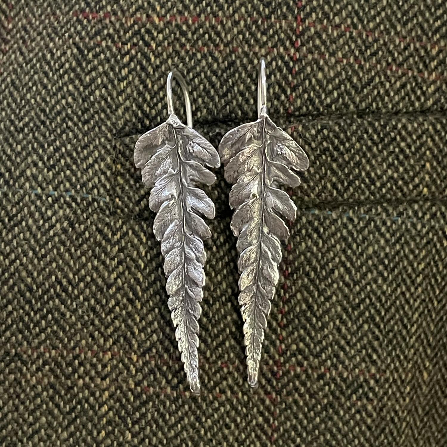Fern Leaf Hook Earrings
