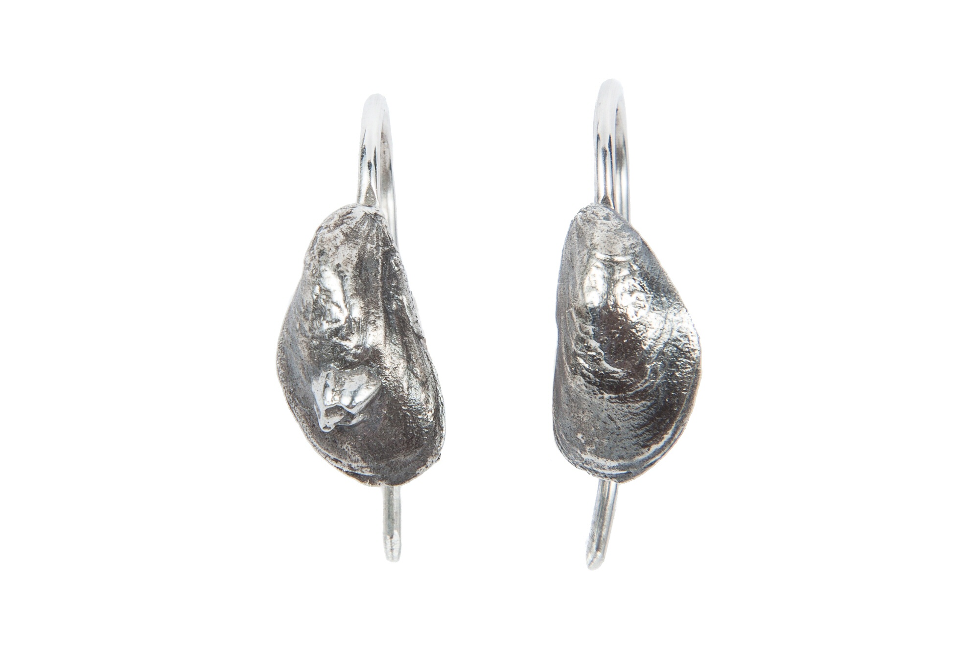Mussel Shell Hook Earrings.