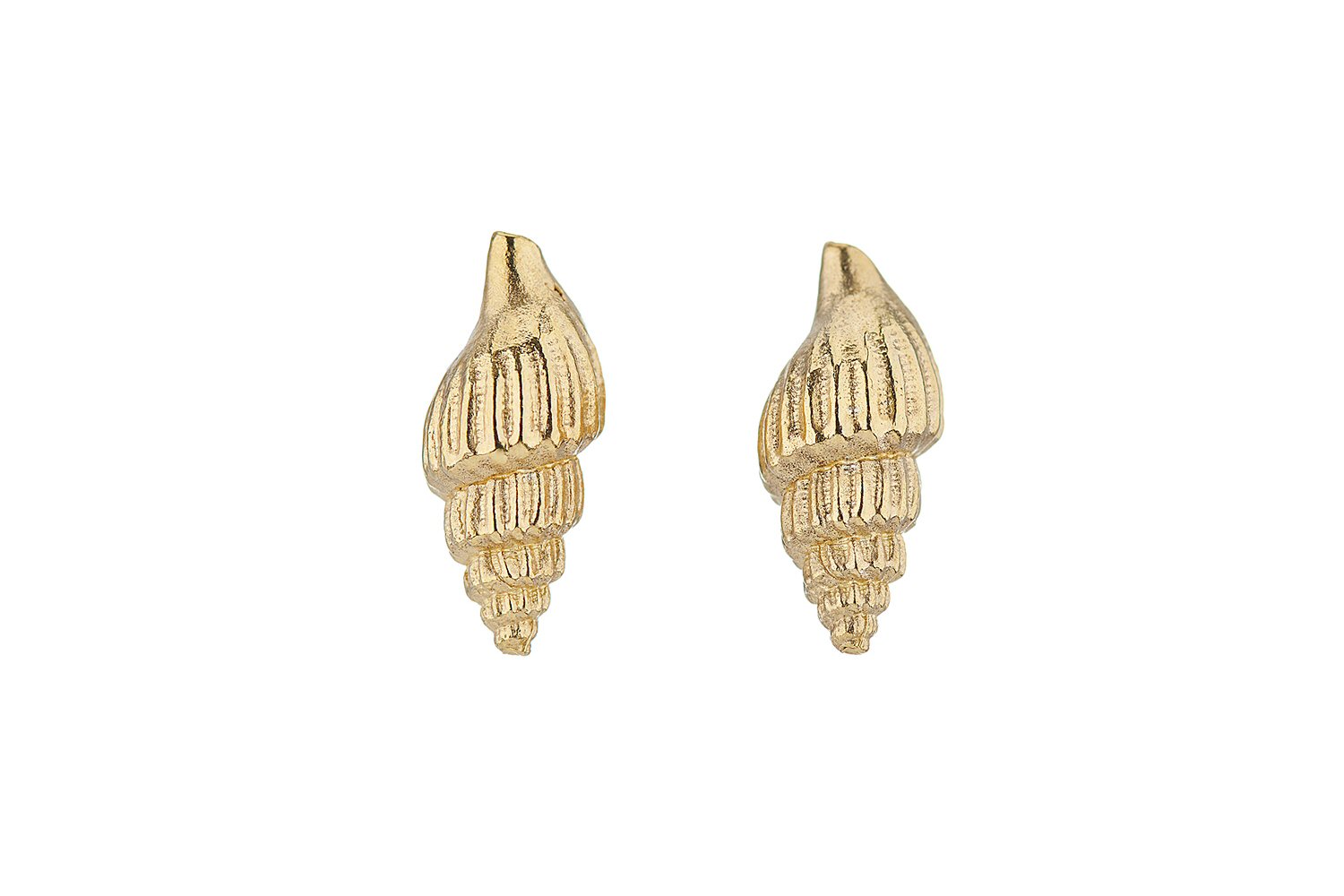 18ct Gold Dog Whelk Shell Stud Earrings