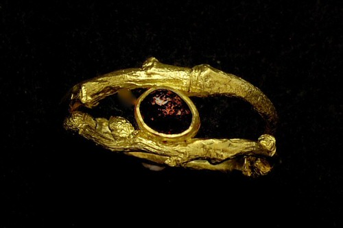 Gold Twig and Uncut Garnet Ring SOLD Gold Twig and Uncut Garnet Ring SOLD