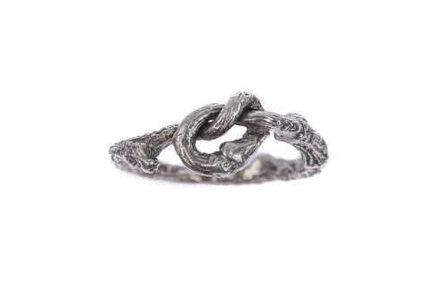 Love knot twig ring.