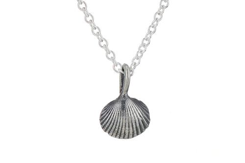 Tiny cockle shell pendant