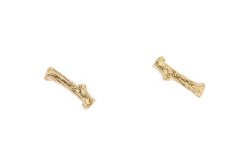 18ct Gold Twig Stud Earrings