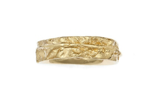 18ct Gold Slim Oak Leaf Ring