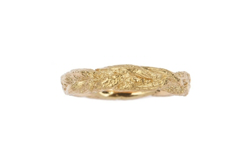 18ct Gold Plaited  Twig Ring