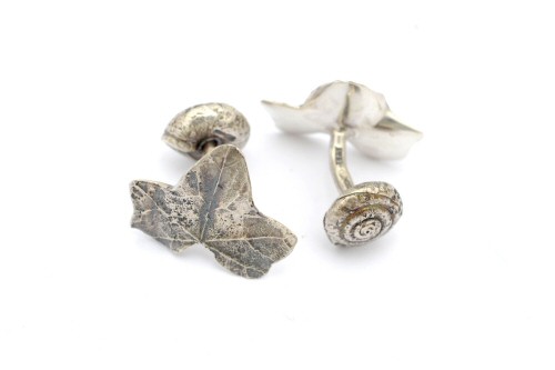 Ivy and Garden Snail Cufflinks